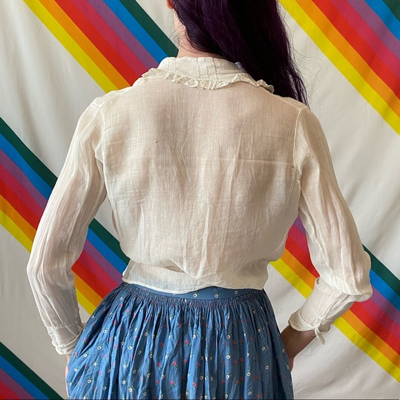 SOLD Edwardian Lawn Blouse As Is - Picture 6 of 14